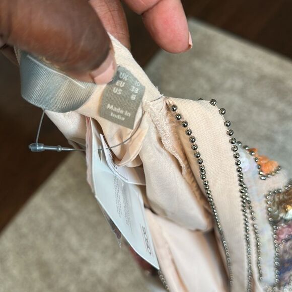 ASOS Sequined Crosscross Mini Dress 6 - Picture 8 of 9